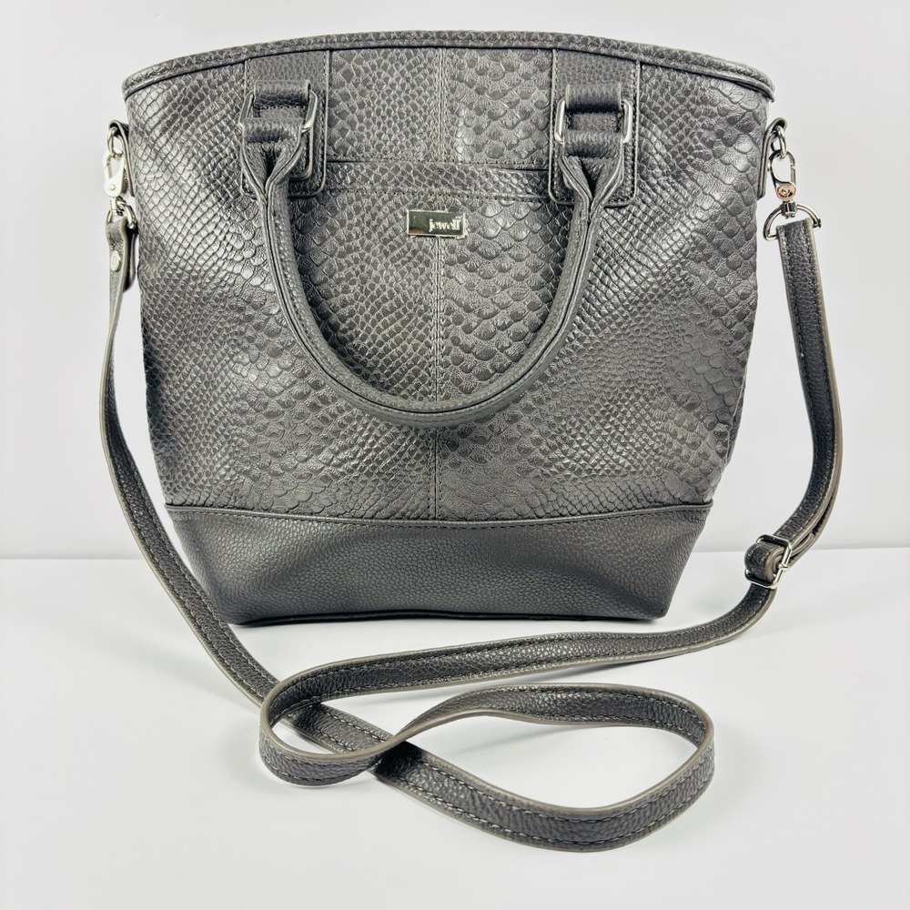 Jewell by Thirty-One Couture Street City Charcoal Snake Handbag